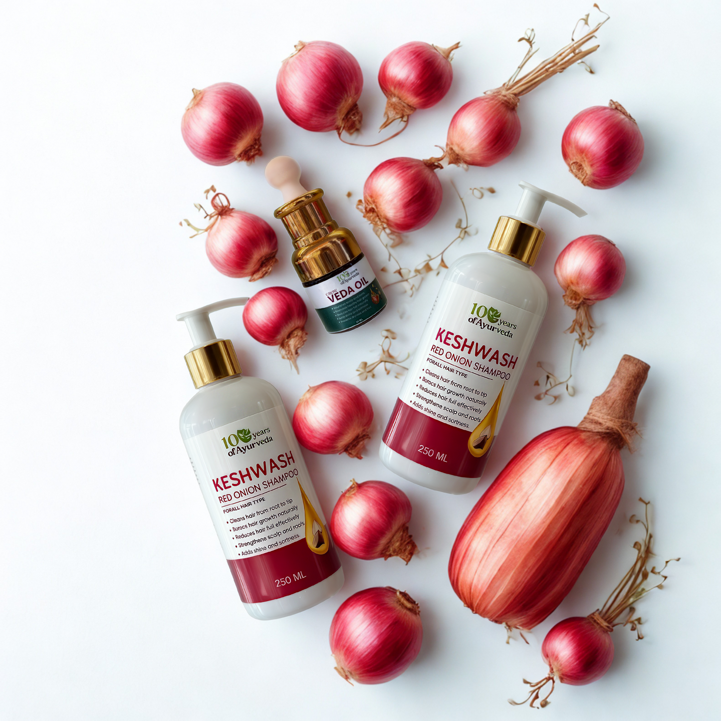 Keshwash Red Onion Shampoo & Veda Oil