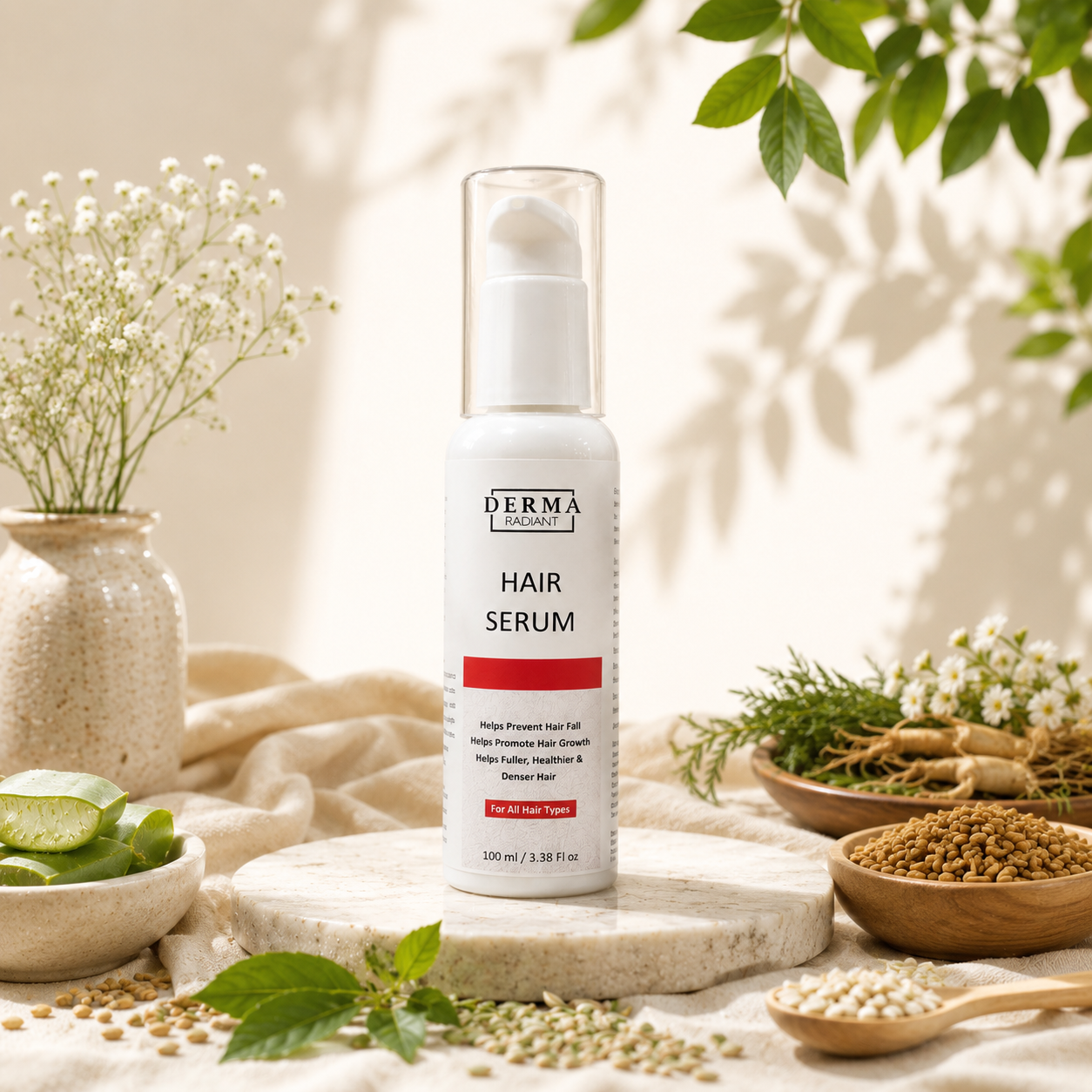 Derma Radiant Hair Serum | Nourish, Strengthen & Revitalize Your Hair Naturally