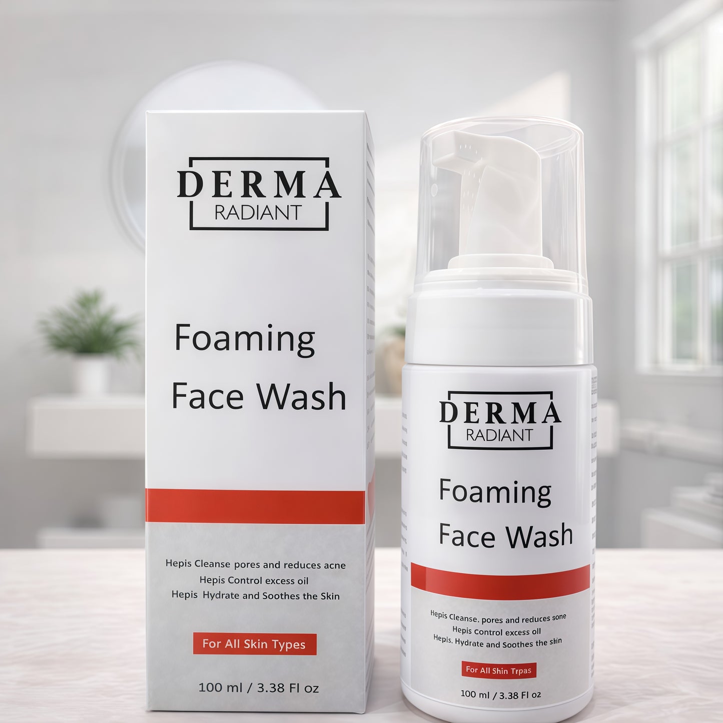 Derma Radiant Foaming Face Wash – Deep Cleanse & Refresh Your Skin