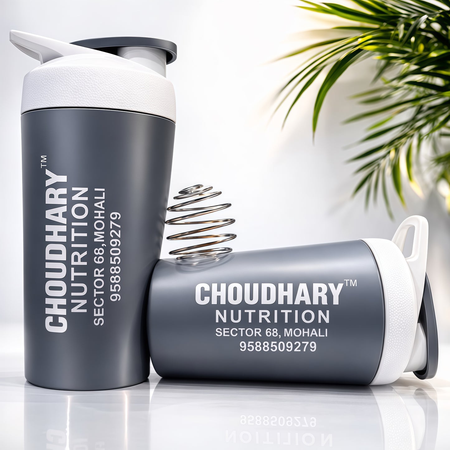 Choudhary Nutrition Steel Shaker (Grey)