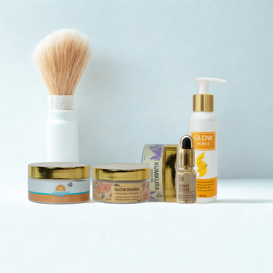 Face Wash + Suryaveda Shield Spf + Night Serum + Kumkura Gold Gel + Glow Dhara Powder