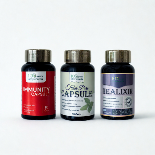 Immunity Booster + Tulsi Pure + Healixir Combo