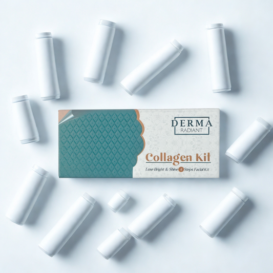 DERMA Radiant Collagen Kit – Luxe Bright & Shine 4 Steps Facial Kit