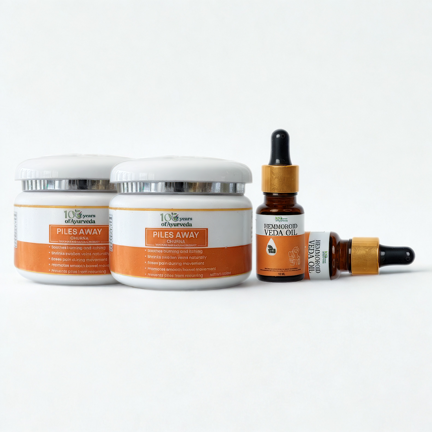 Piles Away Powder + Hemmoroid Veda Oil