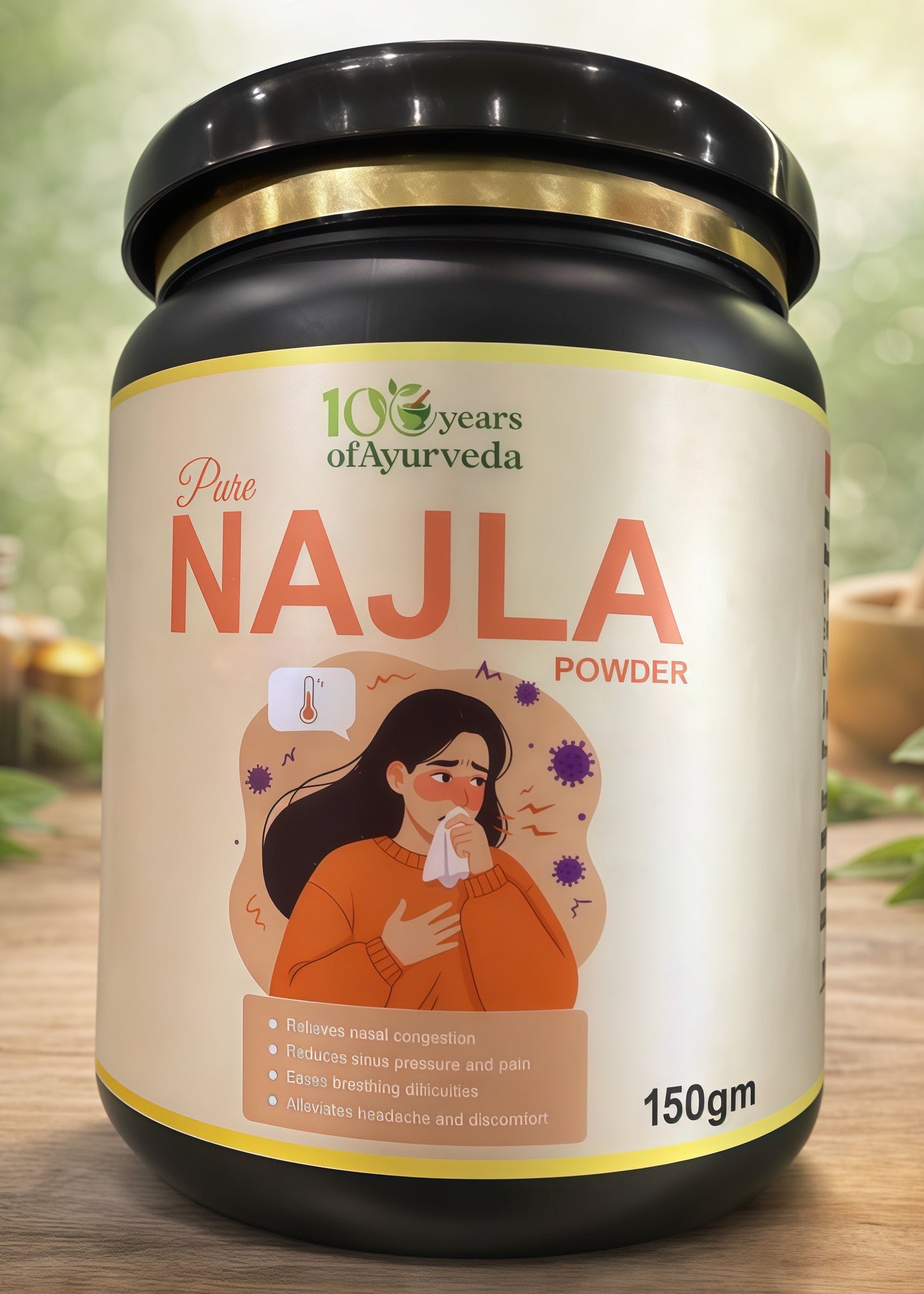 Pure Najla Powder – Ayurvedic Relief for Nasal & Sinus Comfort (150g)