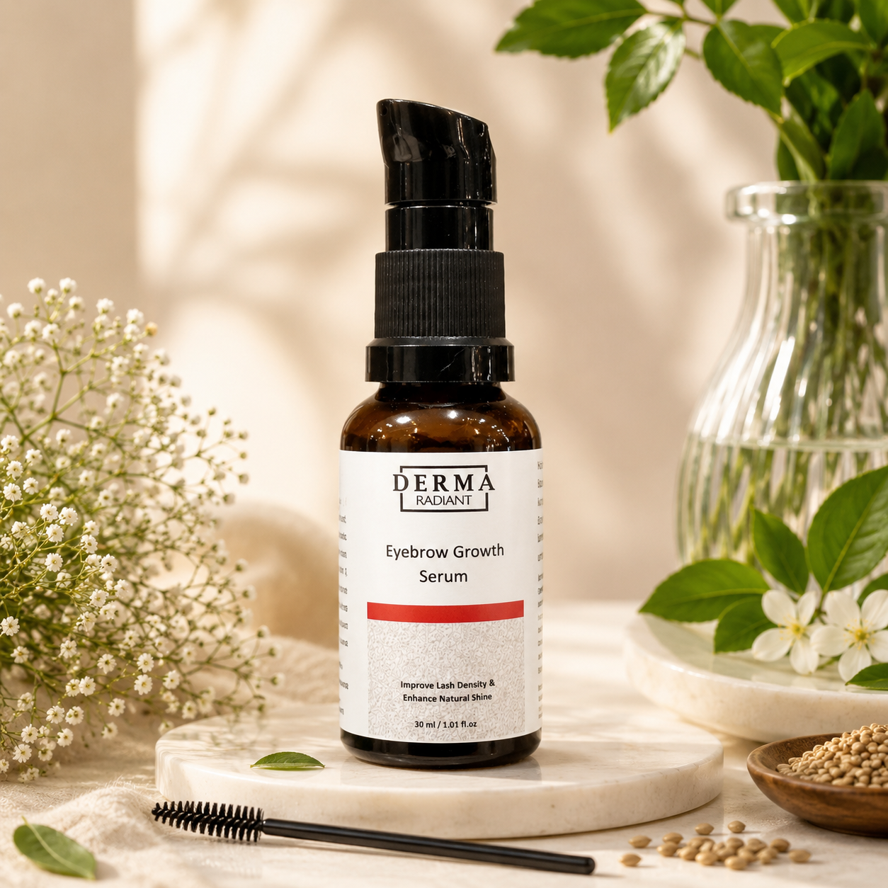 Derma Radiant Eyebrow Growth Serum – Nourish, Strengthen & Enhance Fuller-Looking Brows