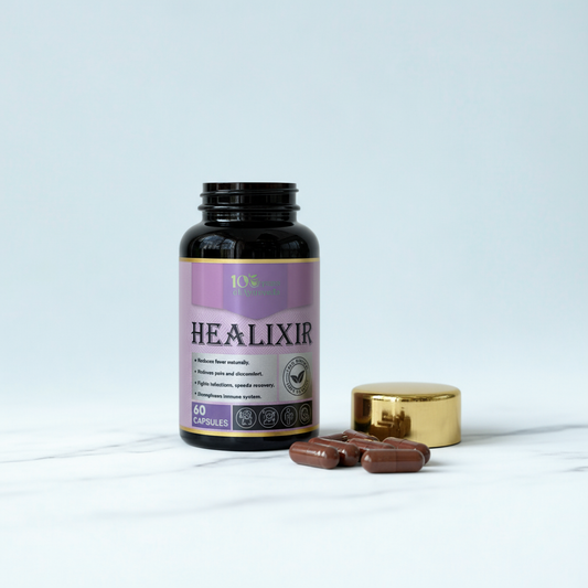 Healixir Ayurvedic Capsules | Natural Fever & Pain Relief