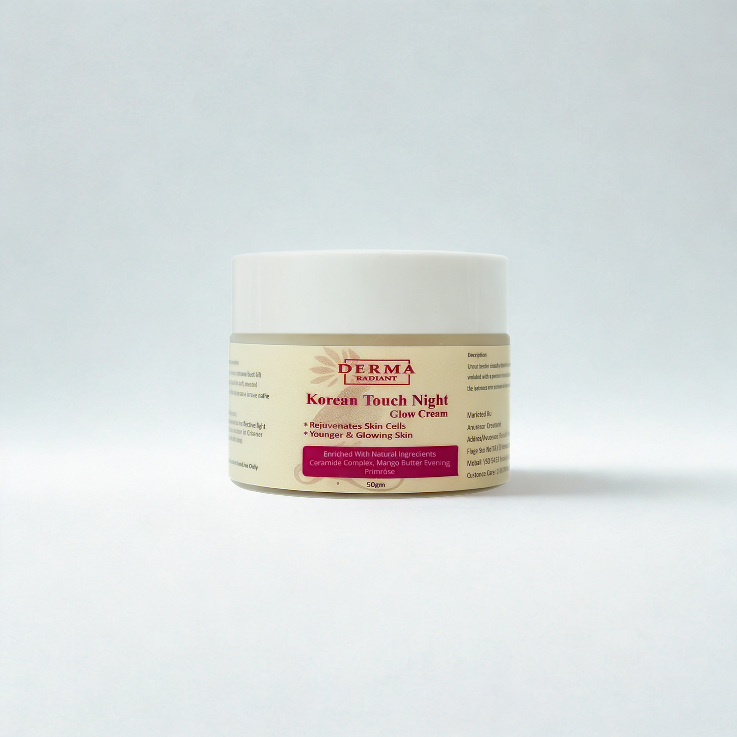 DERMA Radiant Korean Touch Night Glow Cream (50g)
