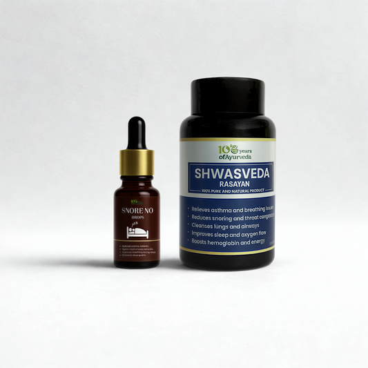 Shwasveda Rasayan & Snore No Drops Combo