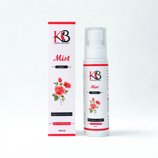 KABIRA SKINCARE Rose Mist Toner (100ml) with Niacinamide & Hyaluronic Acid | Hydrating Facial Spray, Pore Minimizer & Brightening Face Mist for All Skin Types